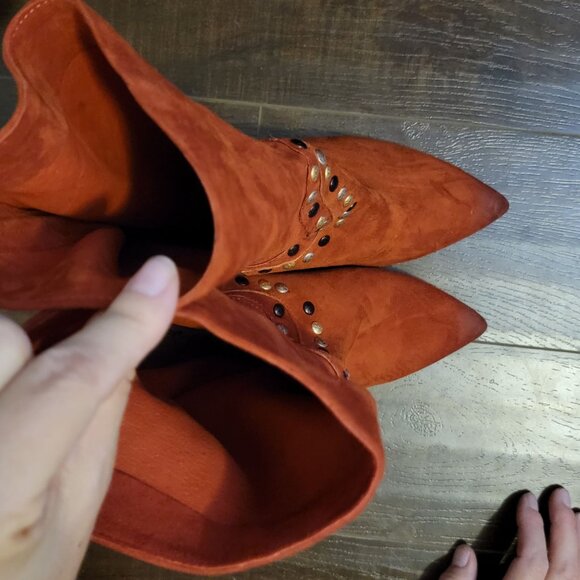 NEW Free People Dakota Boots Womens 9 Suede Slouch Boho Chic Hippie Western - Picture 4 of 10